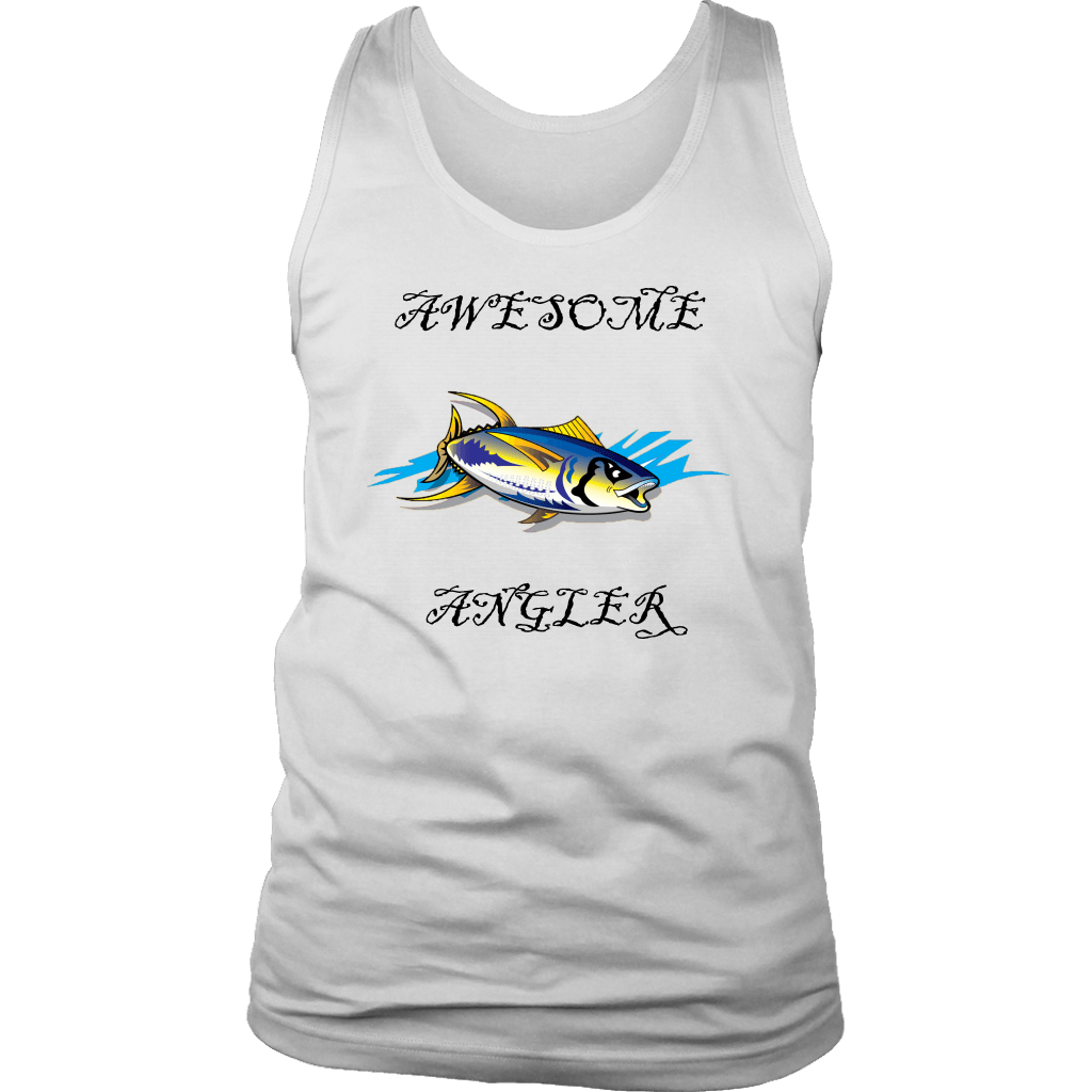 You're An Awesome Angler | V.3 Pirate T-shirt District Mens Tank White S