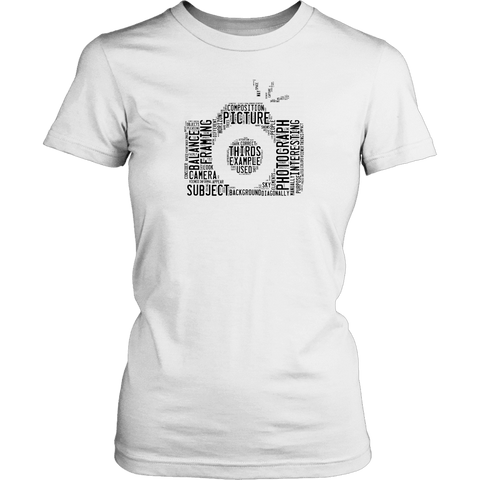 Image of Awesome Word Camera Shirt T-shirt District Womens Shirt White XS