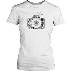 Awesome Word Camera Shirt T-shirt District Womens Shirt White XS