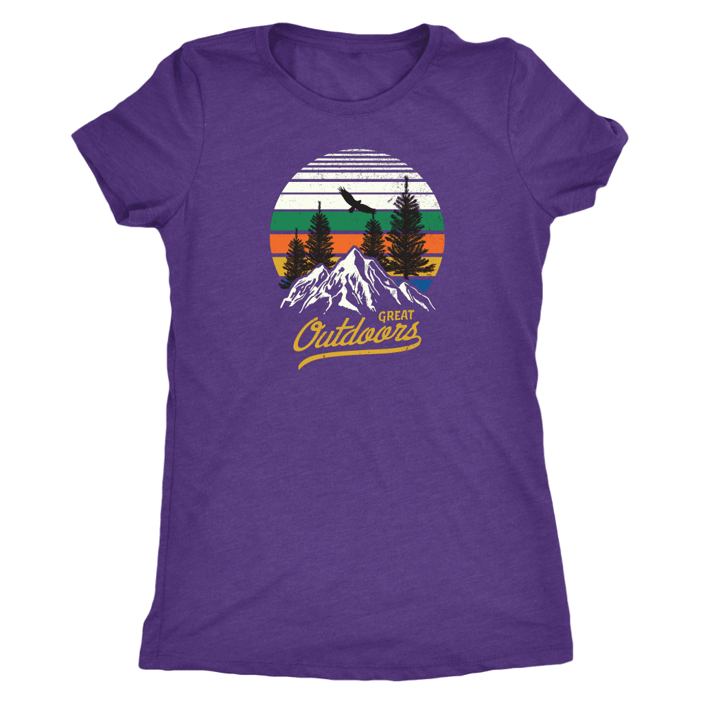 Great Outdoors Shirts | Womens T-shirt Next Level Womens Triblend Purple Rush S