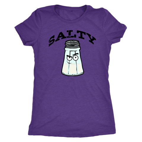 Image of Salty V.1 Womens T-shirt Next Level Womens Triblend Purple Rush S