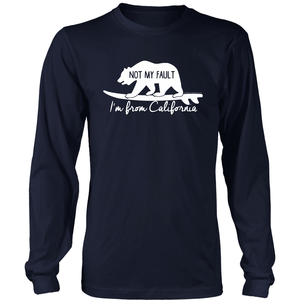 From California T-shirt District Long Sleeve Shirt Navy S