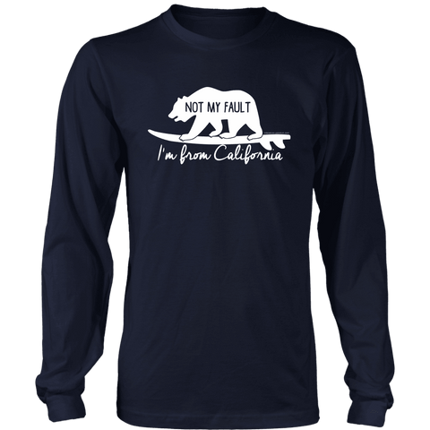 Image of From California T-shirt District Long Sleeve Shirt Navy S