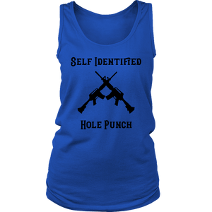 Self Identified Hole Punch T-shirt District Womens Tank Royal Blue S