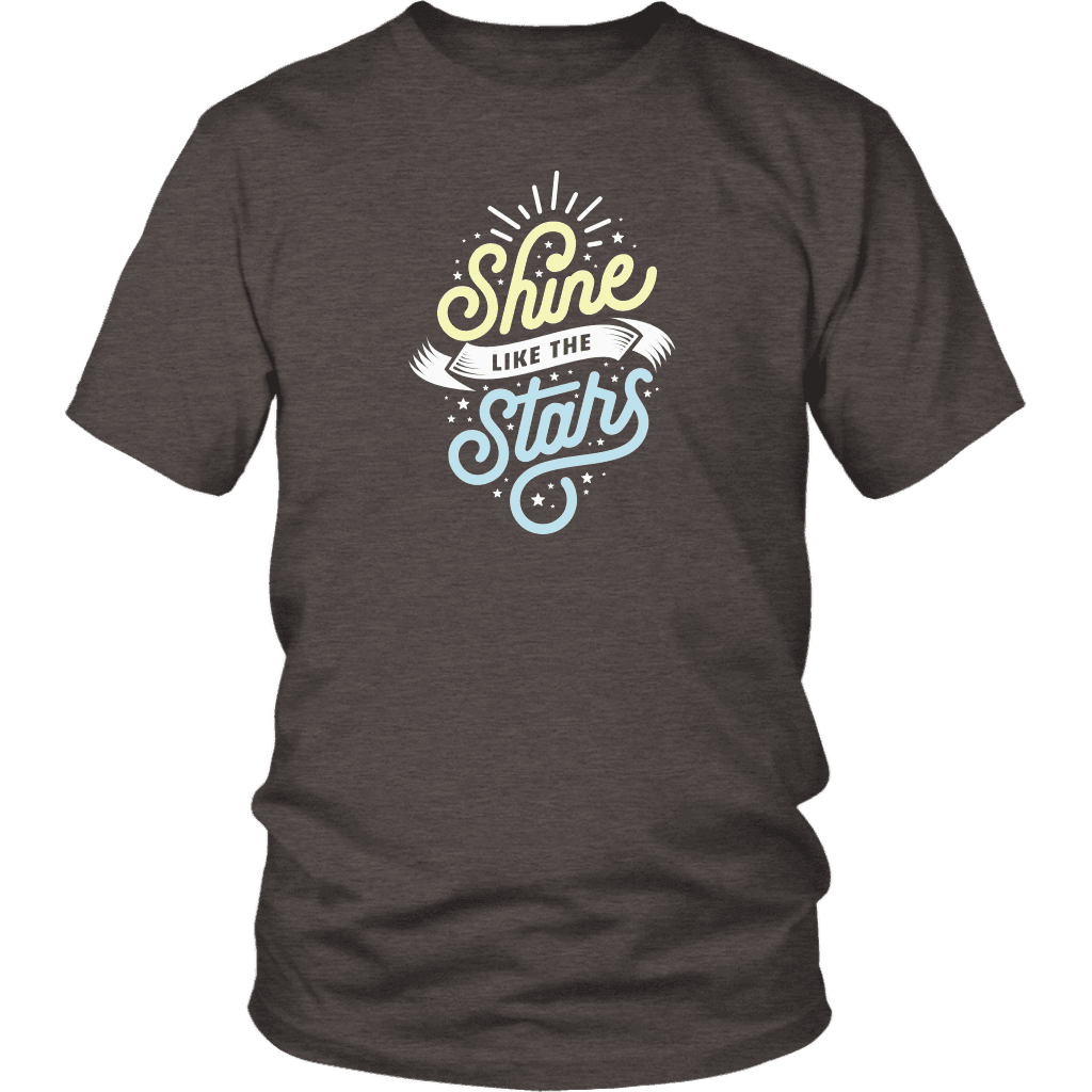 Shine Like The Stars T-shirt District Unisex Shirt Heather Brown S