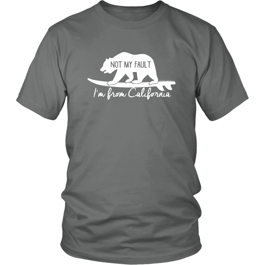 From California T-shirt District Unisex Shirt Grey S