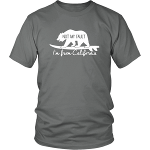 From California T-shirt District Unisex Shirt Grey S
