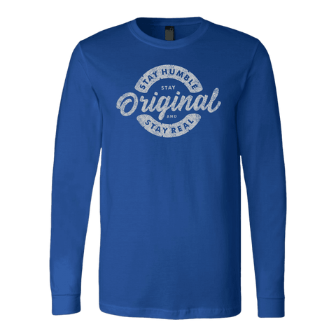 Image of Stay Real, Stay Original | Long Sleeves and Hoodies T-shirt Canvas Long Sleeve Shirt Royal S