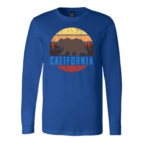 Image of Big Bear Lake California V.1 Hoodies and Long Sleeve T-shirt Canvas Long Sleeve Shirt Royal S