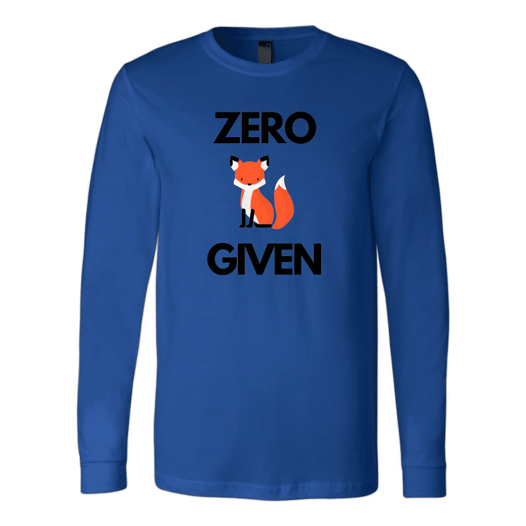 Zero Fox Given T-shirt Canvas Long Sleeve Shirt Royal S