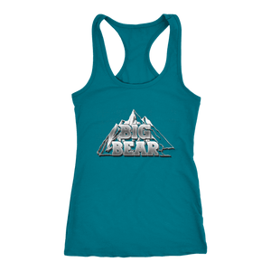 Big Bear V.2, Womens T-shirt Next Level Racerback Tank Turquoise XS