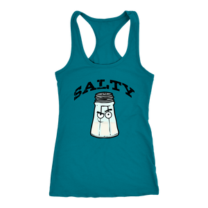 Salty V.1 Womens T-shirt Next Level Racerback Tank Turquoise XS