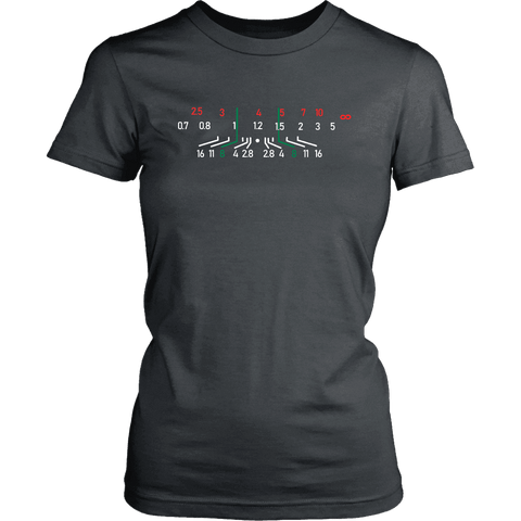 Image of Focal Length, District Shirts and Hoodies T-shirt District Womens Shirt Charcoal XS
