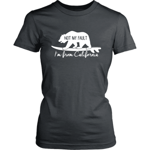 From California T-shirt District Womens Shirt Charcoal XS