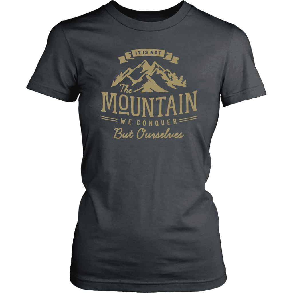 We Conquer Ourselves T-shirt District Womens Shirt Charcoal XS