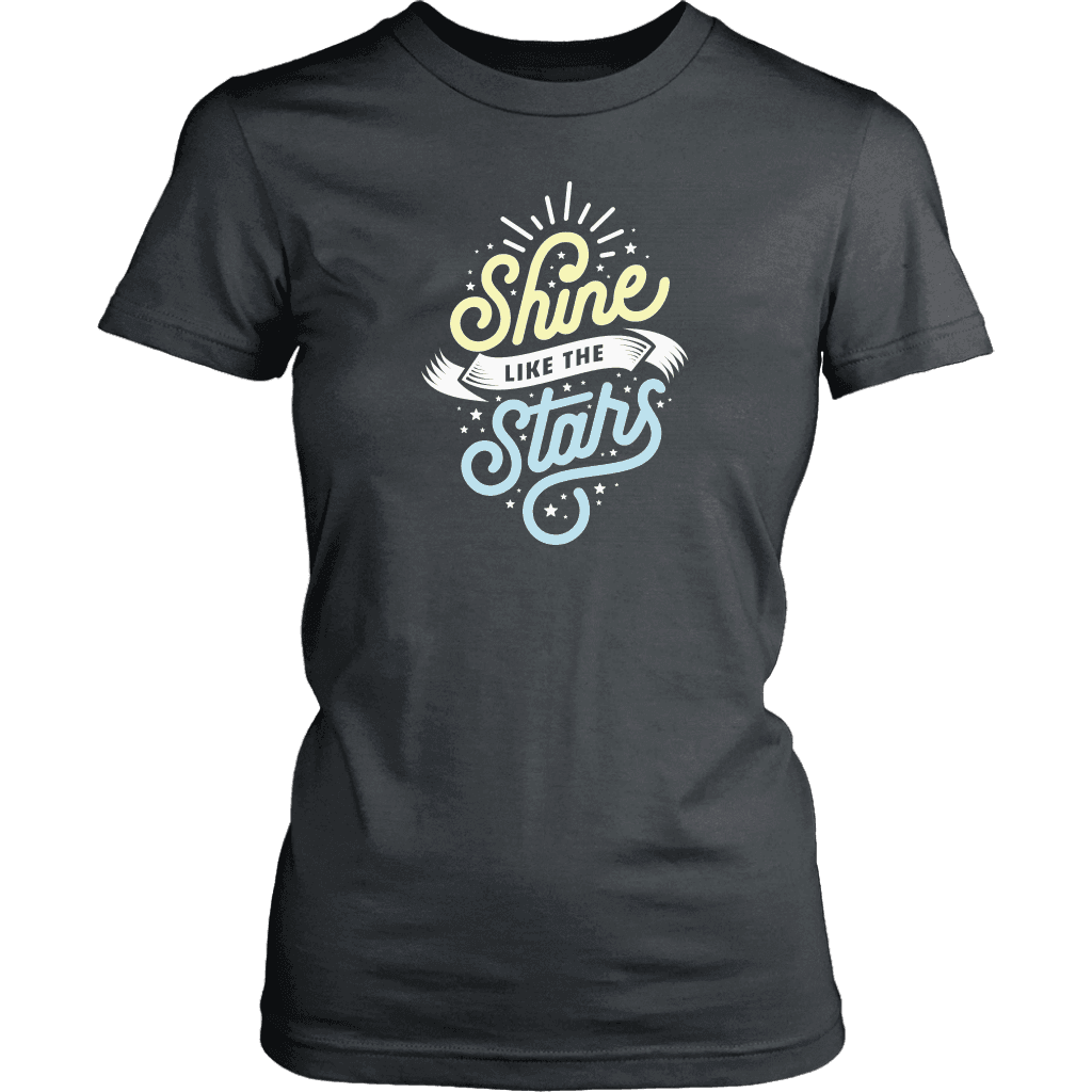 Shine Like The Stars T-shirt District Womens Shirt Charcoal XS