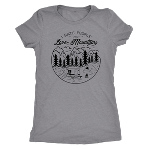 Love The Mountains Womens T-shirt Next Level Womens Triblend Heather Grey S