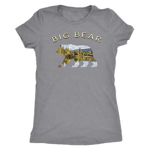 Image of Big Bear Shirt V.1 Women's Shirt T-shirt Next Level Womens Triblend Heather Grey S