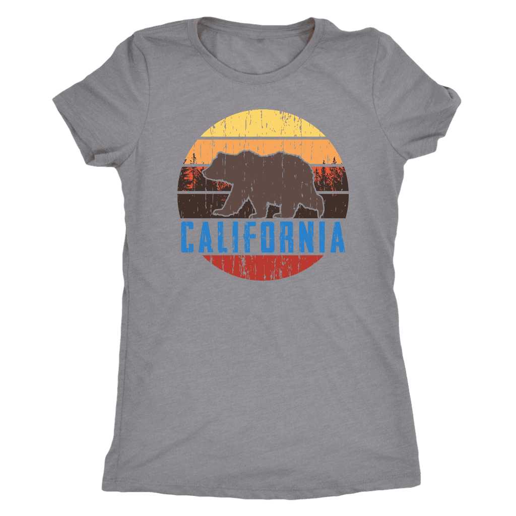 Big Bear California Shirt V.1, Womens Shirts T-shirt Next Level Womens Triblend Heather Grey S