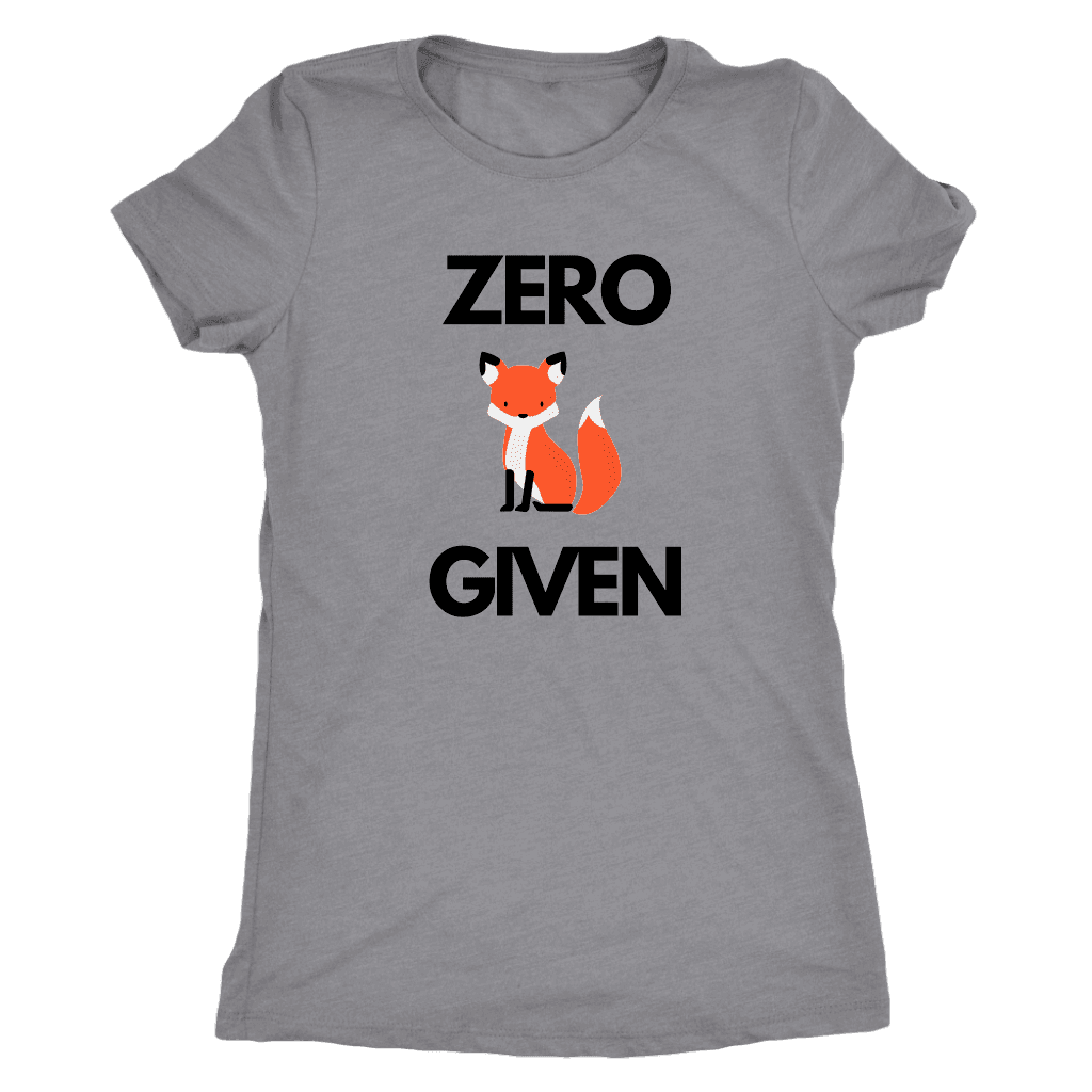 Zero Fox Given T-shirt Next Level Womens Triblend Heather Grey S