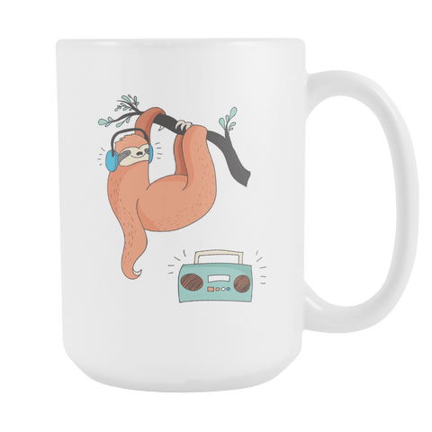 Image of Sloth Coffee Mugs Set 1 Drinkware Music Time 