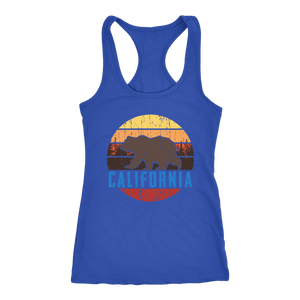 Big Bear California Shirt V.1, Womens Shirts T-shirt Next Level Racerback Tank Royal XS