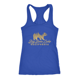 Big Bear Lake California V.2, Womens, Gold
