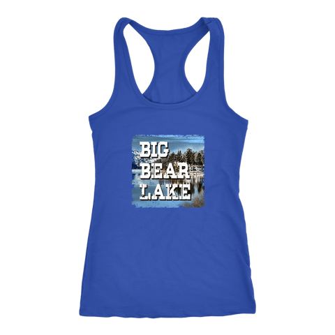 Image of Big Bear Lake V.1, Women's Shirt T-shirt Next Level Racerback Tank Royal XS