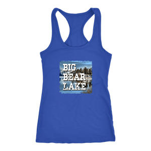 Big Bear Lake V.1, Women's Shirt T-shirt Next Level Racerback Tank Royal XS