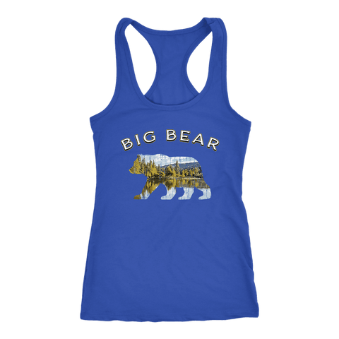 Image of Big Bear Shirt V.1 Women's Shirt T-shirt Next Level Racerback Tank Royal XS