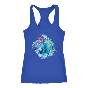 Dorado Fish T-shirt Next Level Racerback Tank Royal XS