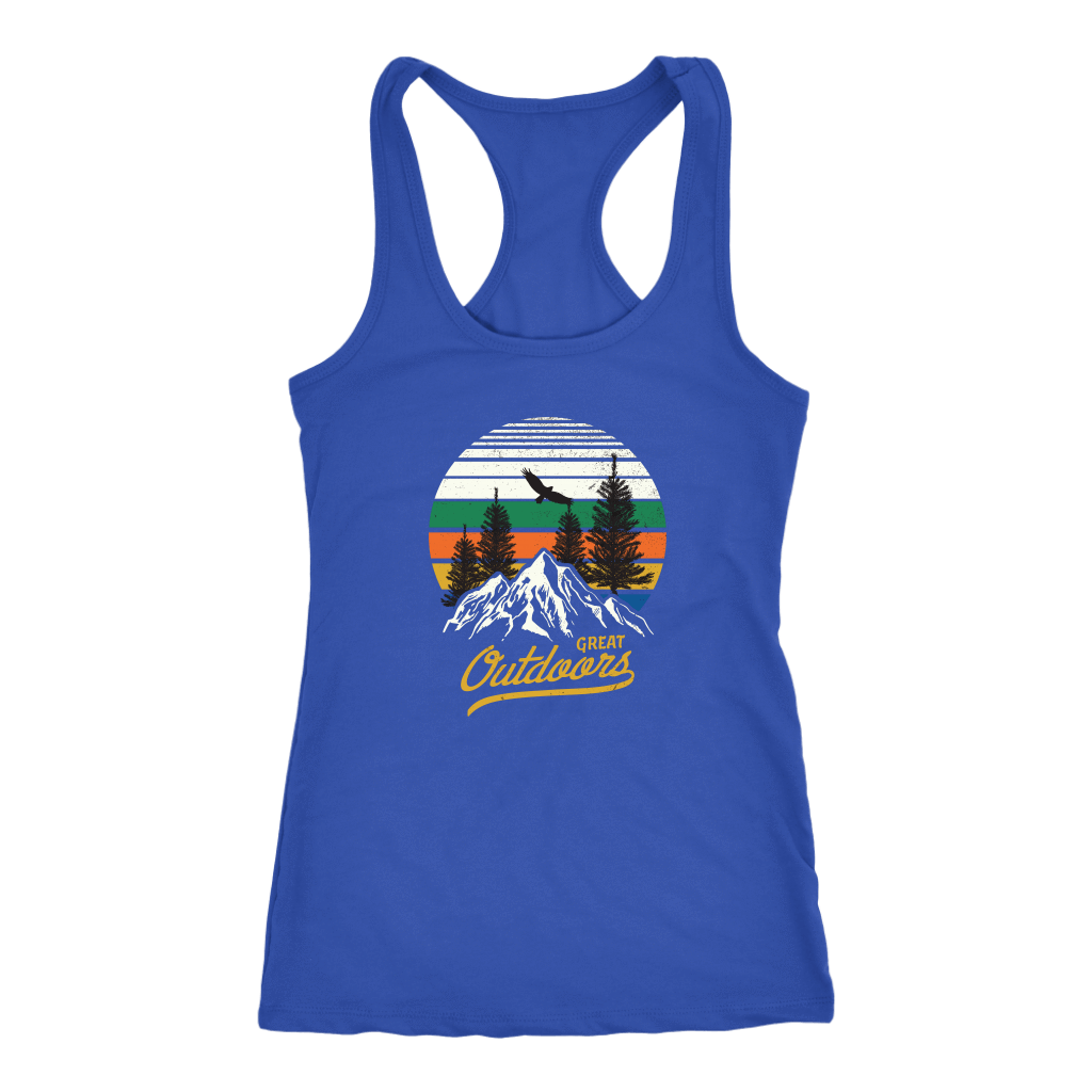 Great Outdoors Shirts | Womens T-shirt Next Level Racerback Tank Royal XS