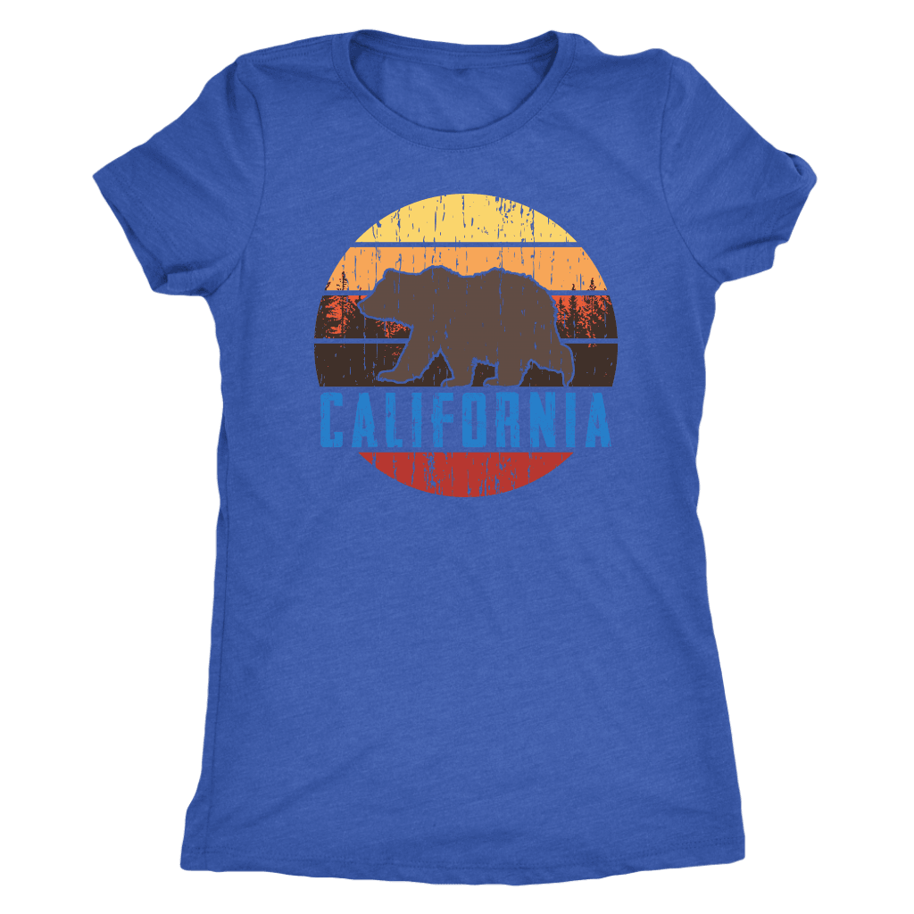 Big Bear California Shirt V.1, Womens Shirts T-shirt Next Level Womens Triblend Vintage Royal S