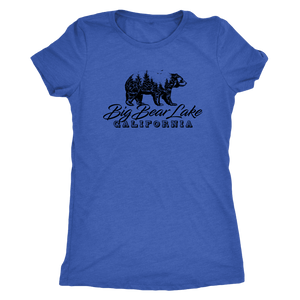 Big Bear Lake California V.2, Womens, Black T-shirt Next Level Womens Triblend Vintage Royal S