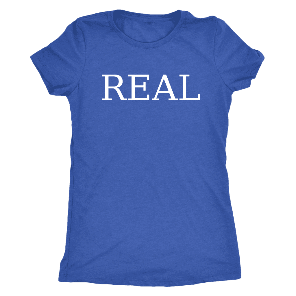 Real T-shirt Next Level Womens Triblend Vintage Royal S