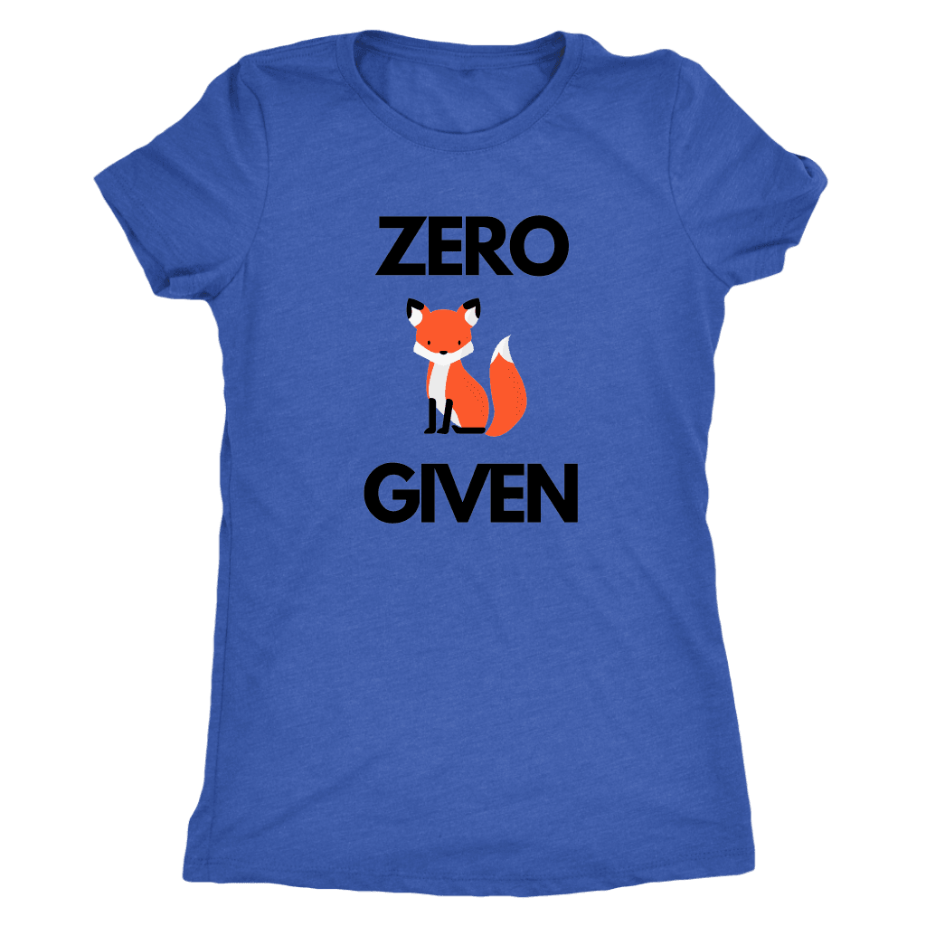 Zero Fox Given T-shirt Next Level Womens Triblend Vintage Royal S