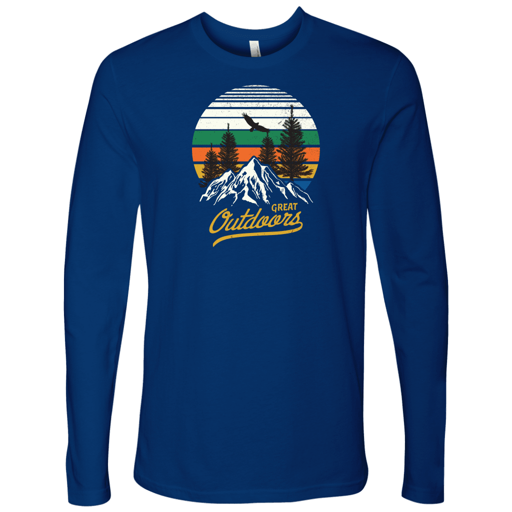 Great Outdoors Shirts | Mens T-shirt Next Level Mens Long Sleeve Royal Blue S