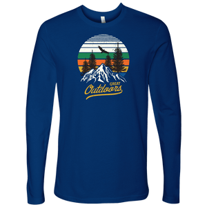 Great Outdoors Shirts | Mens T-shirt Next Level Mens Long Sleeve Royal Blue S