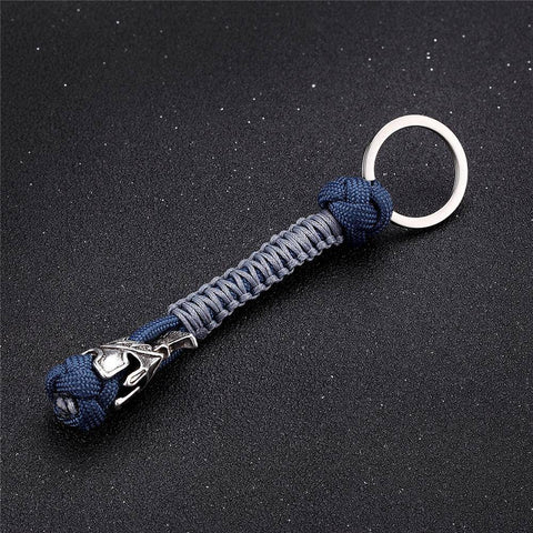 Image of Spartan Lanyard Version 2, Are You a Warrior? Key Chains Blue 
