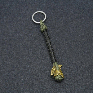 Spartan Lanyard Version 2, Are You a Warrior? Key Chains Green Brass 