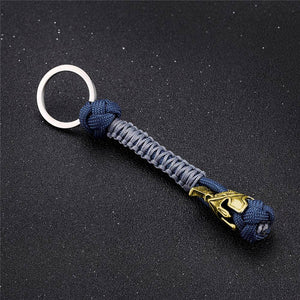Spartan Lanyard Version 2, Are You a Warrior? Key Chains Blue Brass 