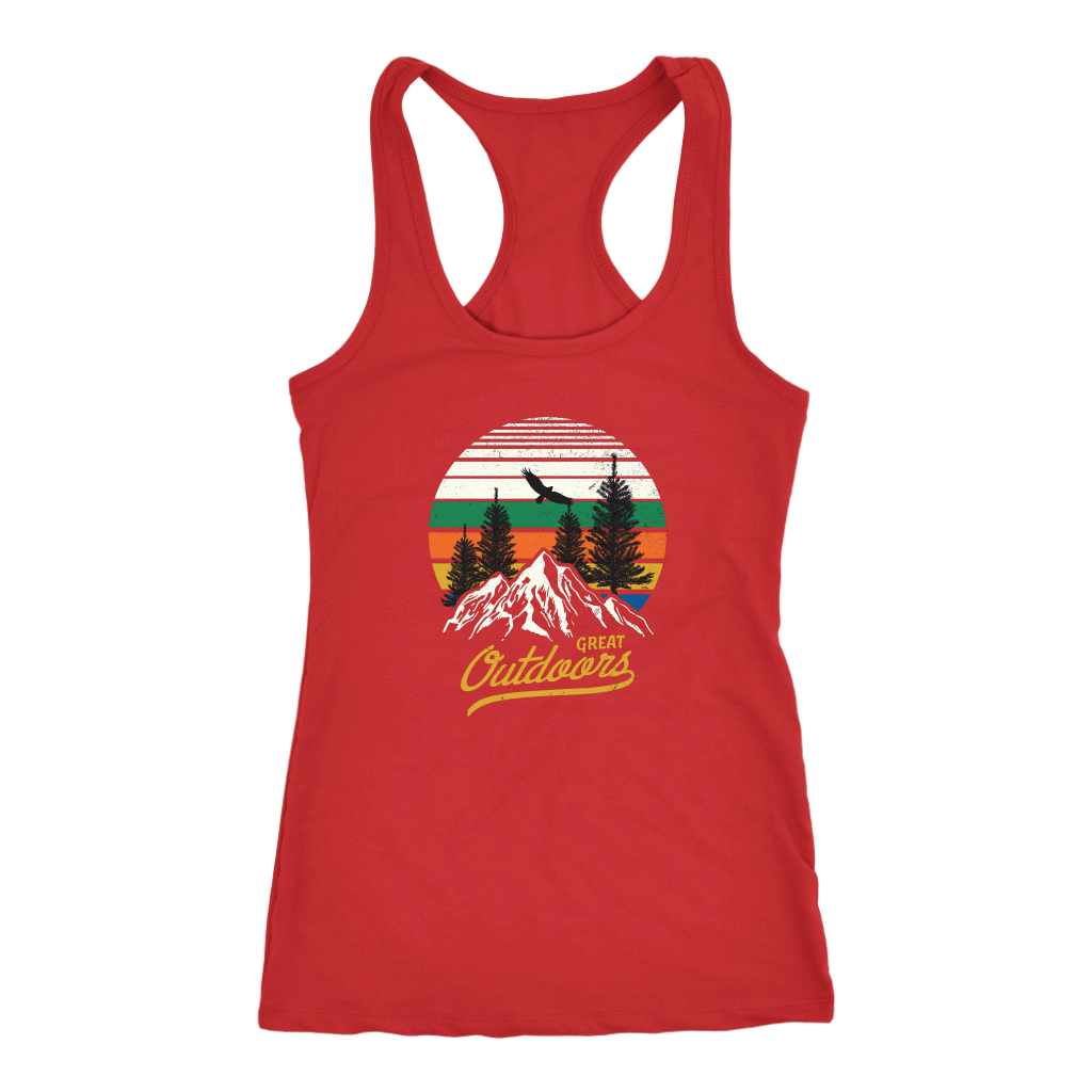 Great Outdoors Shirts | Womens T-shirt Next Level Racerback Tank Red XS