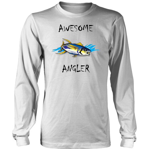Image of You're An Awesome Angler | V.2 Chiller T-shirt District Long Sleeve Shirt White S