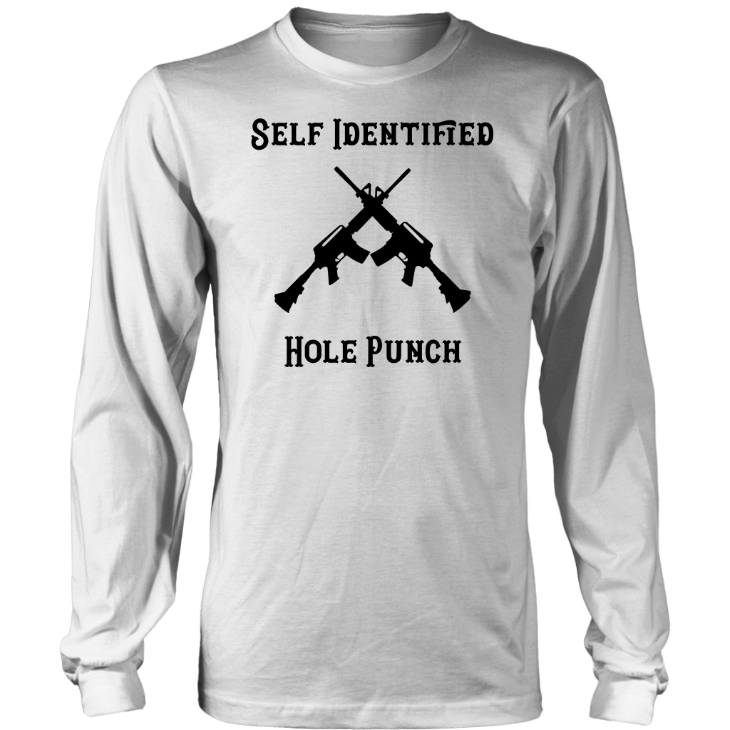 Self Identified Hole Punch T-shirt District Long Sleeve Shirt White S