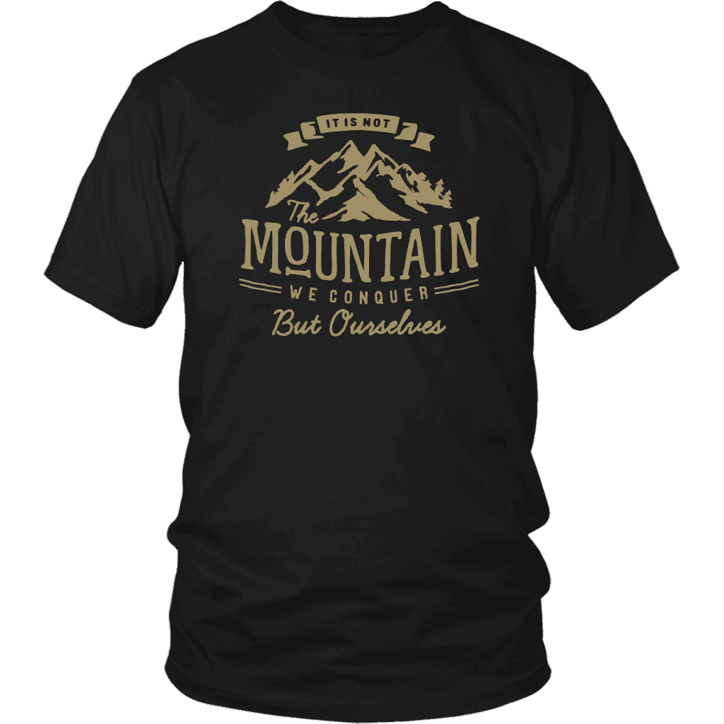 We Conquer Ourselves T-shirt District Unisex Shirt Black S