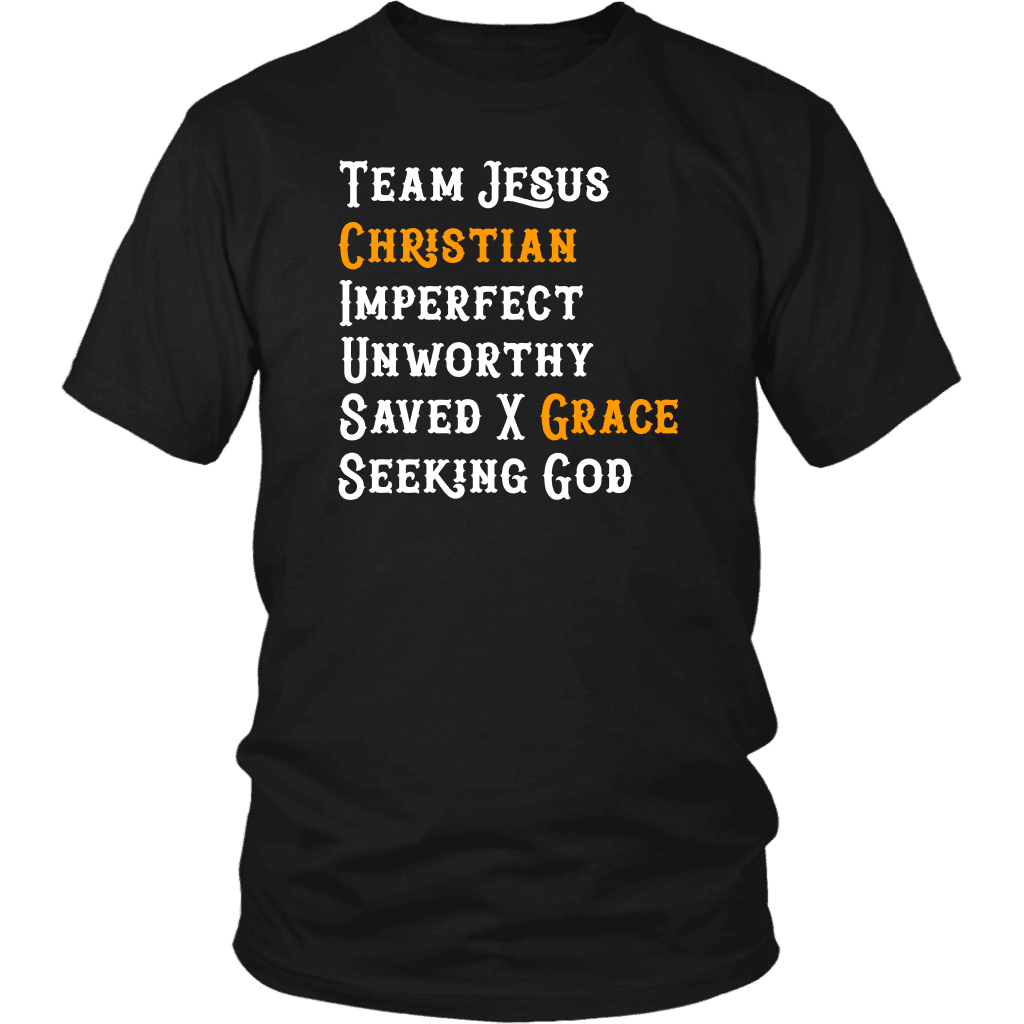 Team Jesus T-shirt District Unisex Shirt Black S