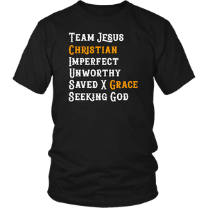 Team Jesus T-shirt District Unisex Shirt Black S