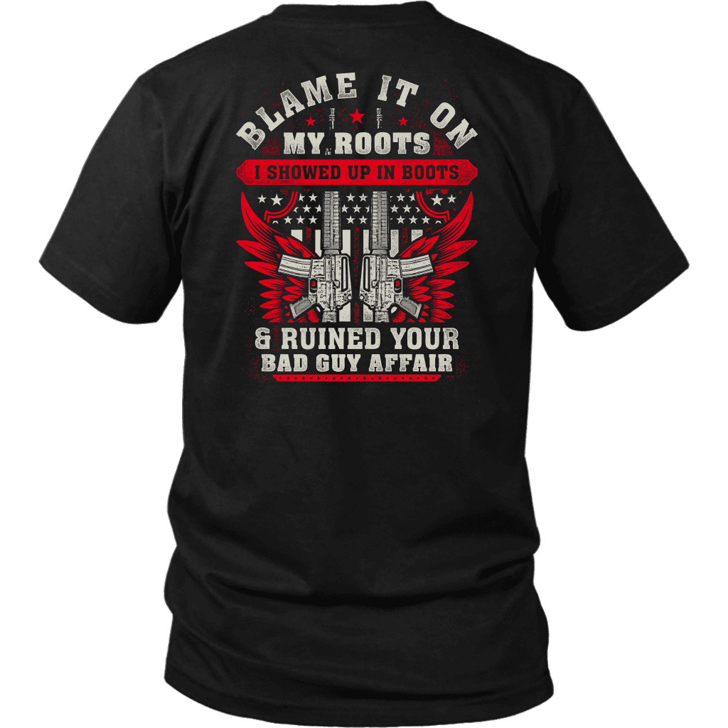 Blame It On My Roots T-shirt District Unisex Shirt Black S