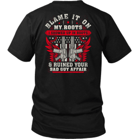 Blame It On My Roots T-shirt District Unisex Shirt Black S