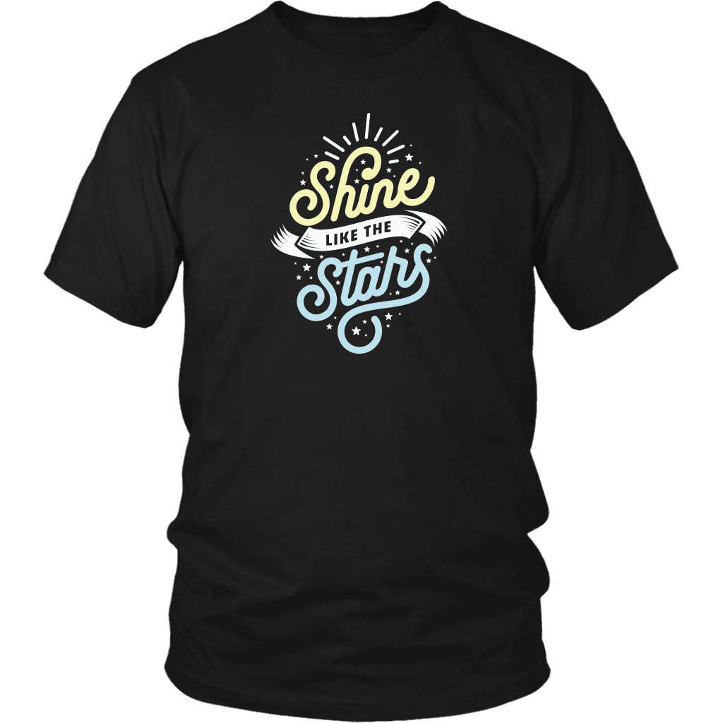 Shine Like The Stars T-shirt District Unisex Shirt Black S